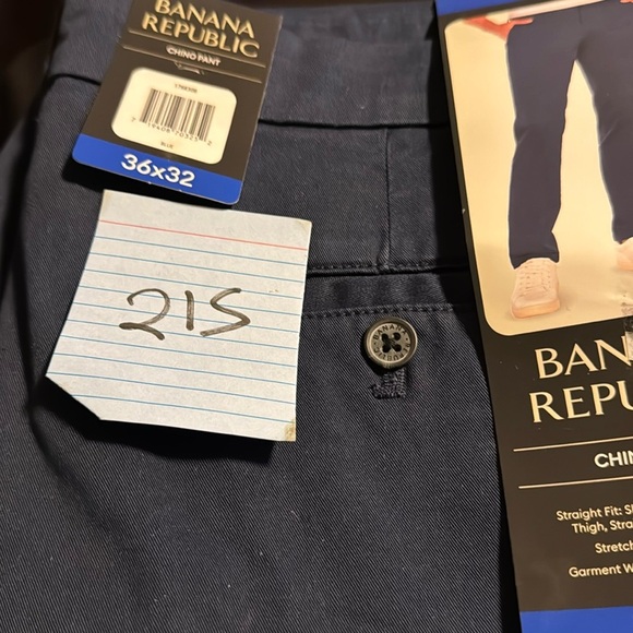Banana Republic Men’s Chino Pant Blue 36x32 - Picture 7 of 8